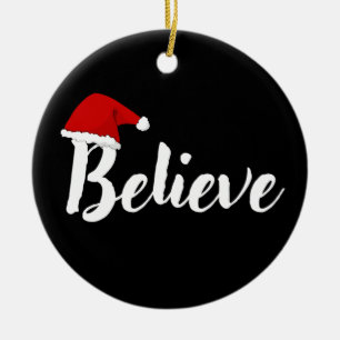 Geloof - Inspirerend ontwerp voor kerstcitaten T-S Keramisch Ornament