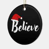 Geloof - Inspirerend ontwerp voor kerstcitaten T-S Keramisch Ornament (Links)