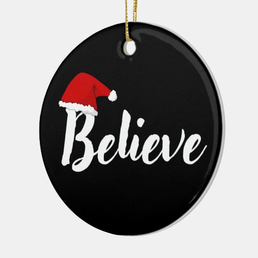 Geloof - Inspirerend ontwerp voor kerstcitaten T-S Keramisch Ornament (Links)