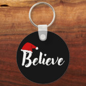 Geloof - Inspirerend ontwerp voor kerstcitaten T-S Sleutelhanger (Voorkant)