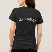 ‘Geloof’ inspirerend quote Tri-Blend Shirt (Achterkant)