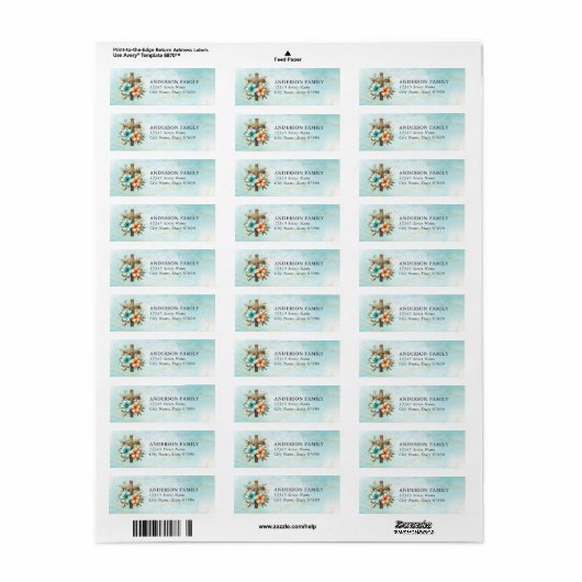 Geloof & Inspirerend retour adreslabels Etiket (Full Sheet)