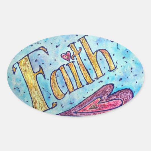 Geloof Inspirerend Woord Kunst Sticker Decals (Voorkant)