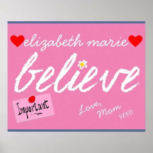 Geloof Inspirerend woorden voor mijn dochter Poster (Voorkant)