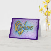 Geloof Inspirerend Word Art Wenskaarten Kaart (Gele Bloem)