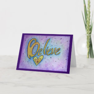 Geloof Inspirerend Word Art Wenskaarten Kaart