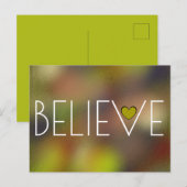 GELOOF Inspirerend Word Cute Briefkaart (Voorkant / Achterkant)