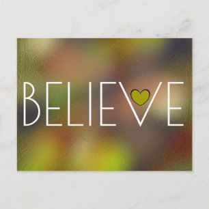 GELOOF Inspirerend Word Cute Briefkaart