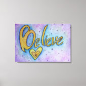 Geloof Inspirerend Word Painting Canvas Art (Voorkant)