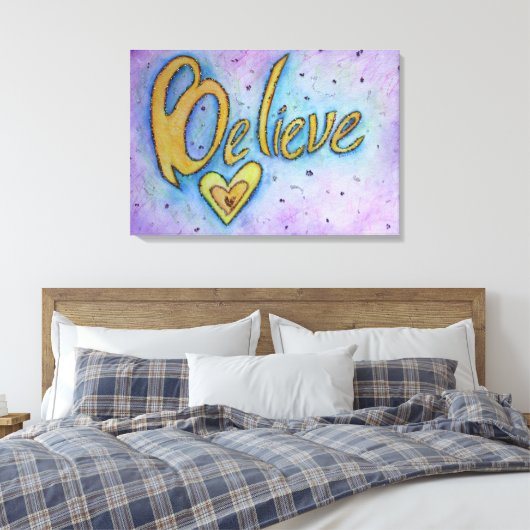 Geloof Inspirerend Word Painting Canvas Art (Insitu (Slaapkamer))