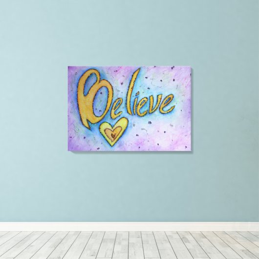 Geloof Inspirerend Word Painting Canvas Art (Insitu (Houten vloer))