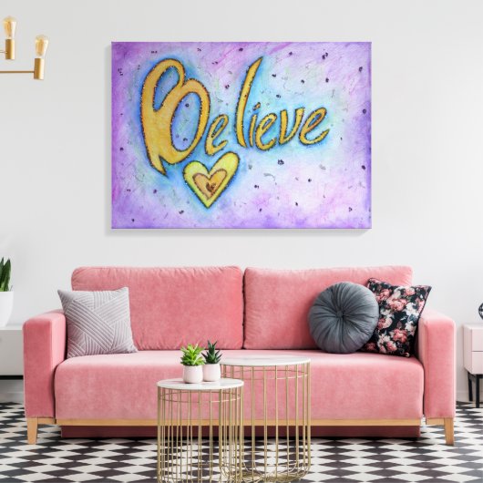 Geloof Inspirerend Word Painting Canvas Art (Insitu (Woonkamer))