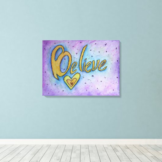 Geloof Inspirerend Word Painting Canvas Art (Insitu (Houten vloer))