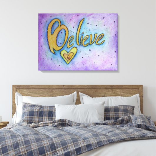 Geloof Inspirerend Word Painting Canvas Art (Insitu (Slaapkamer))