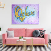Geloof Inspirerend Word Painting Canvas Art Afdruk (Insitu (Woonkamer))