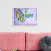 Geloof Inspirerend Word Painting Canvas Art Afdruk (Insitu (Woonkamer))
