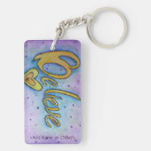 Geloof Inspirerend Word Sleutelhanger - aangepaste (achterkant)