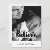 Geloof Inspirerende Familie Foto Feestdagenkaart (Voorkant)