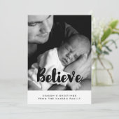 Geloof Inspirerende Familie Foto Feestdagenkaart (Staand voorkant)