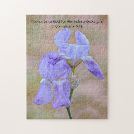 Geloof Iris Blauwe Bloem Bijbelvers Puzzel