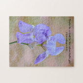 Geloof Iris Blauwe Bloem Bijbelvers Puzzel Legpuzzel (Horizontaal)