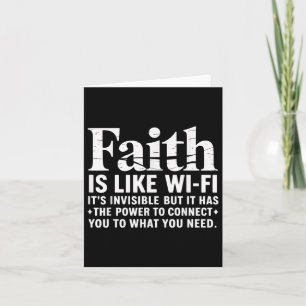 Geloof is als Wifi God, Jezus Christelijk Kaart