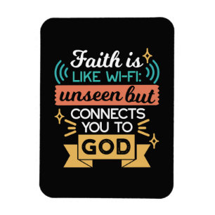 Geloof is als WiFi Grappige Christelijke Citaat Ku Magneet