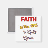 Geloof is de GPS-magneet Magneet (Voorkant / Achterkant)