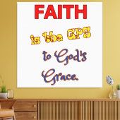 Geloof is de GPS op canvasprint met structuur Canvas Afdruk (Insitu (Woonkamer))