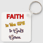 Geloof is de GPS-Sleutelhanger Sleutelhanger (Achterkant)