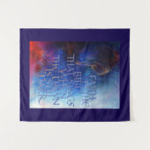 "Geloof is de vogel die zingt" Tapestry Wandkleed (Voorkant (horizontaal))