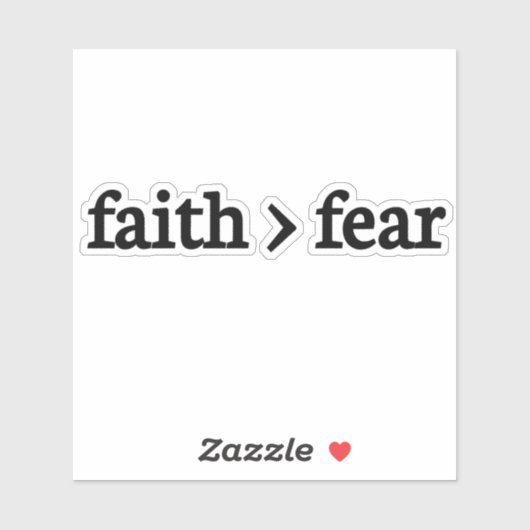 geloof is groter dan angst,geloof boven angst, sticker (Vel)