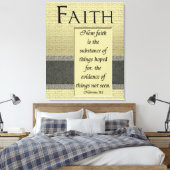Geloof is het met stof omwikkelde canvas afdruk (Insitu (Slaapkamer))