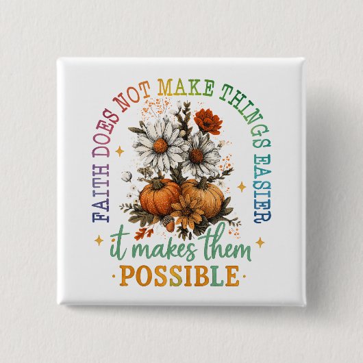 Geloof is niet... vierkante button 5,1 cm (Voorkant)