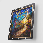 Geloof is vertrouwen op Gods plan Vierkante Klok (Hoek)