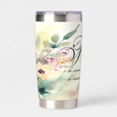 Geloof is, waterverf bloem geïsoleerde drinkbeker (Voorkant)