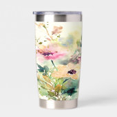 Geloof is, waterverf bloem geïsoleerde drinkbeker (Rechts)