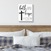Geloof is zeker zijn van waar we op hopen... canvas afdruk (Insitu (Slaapkamer))