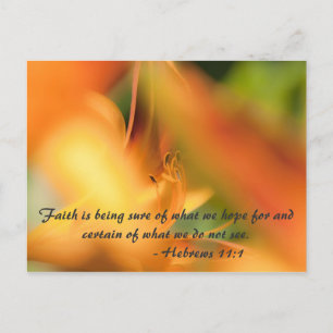 Geloof is zeker zijn van wat we hopen... briefkaart