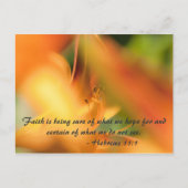 Geloof is zeker zijn van wat we hopen... briefkaart (Voorkant)