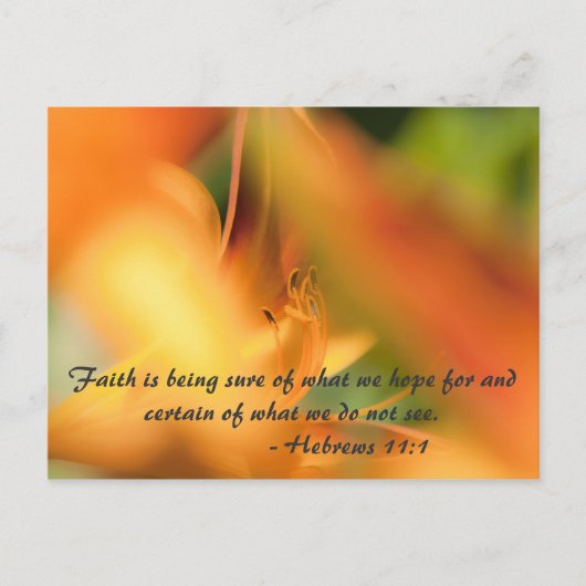 Geloof is zeker zijn van wat we hopen... briefkaart (Voorkant)