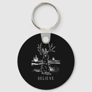 Geloof Jackalope Cryptid Rabbit Bunny Apparel Sleutelhanger