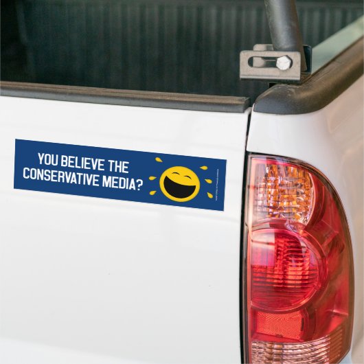Geloof je de conservatieve media? bumpersticker (Op Truck)