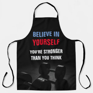 Geloof je eigen boodybuilding Fitness Motivatie Schort