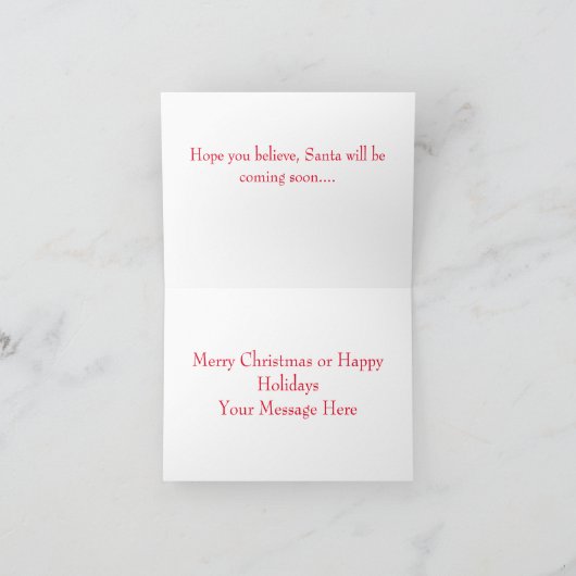 Geloof je in de Kaart van Kerstmis? (Binnen)