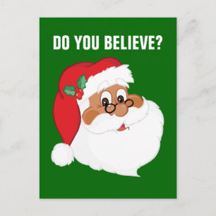 Geloof je in de Zwarte Kerstman? Feestdagenkaart