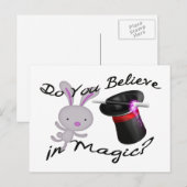 Geloof je in Magic Top Hat & Rabbit Briefkaart (Voorkant / Achterkant)