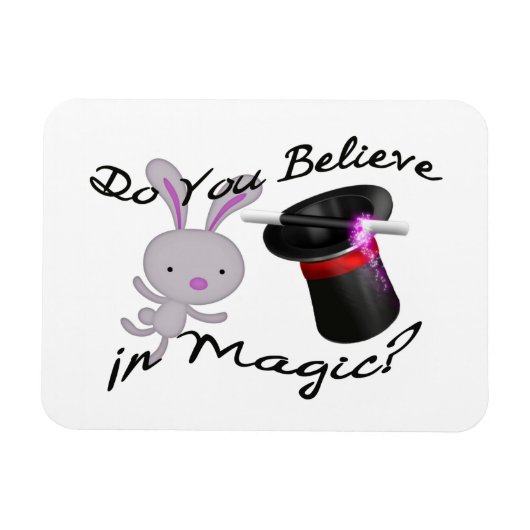Geloof je in Magic Top Hat & Rabbit Magneet (Horizontaal)