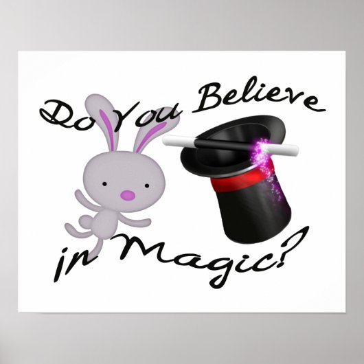 Geloof je in Magic Top Hat & Rabbit Poster (Voorkant)