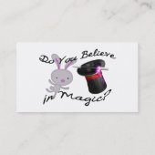Geloof je in Magic Top Hat & Rabbit Visitekaartje (Achterkant)